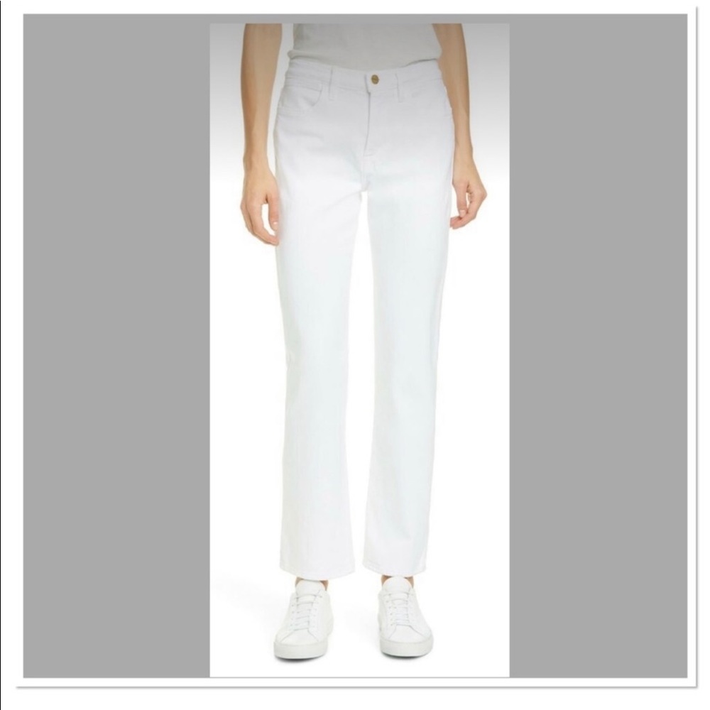 NWT Frame Le Hollywood white high rise